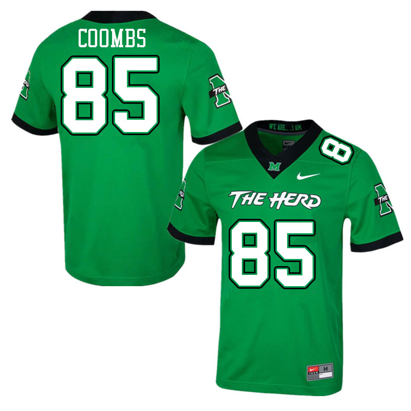 Men #85 Caleb Coombs Marshall Thundering Herd College Football Jerseys Sale-Green